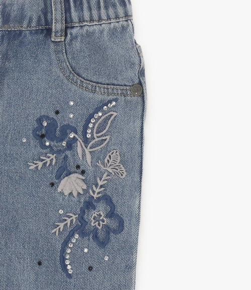 Jeans bebé con flores