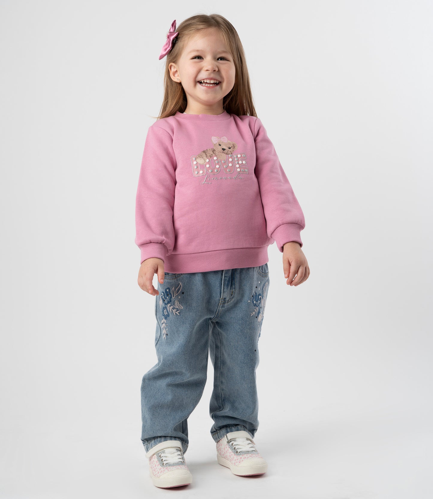 Jeans bebé con flores