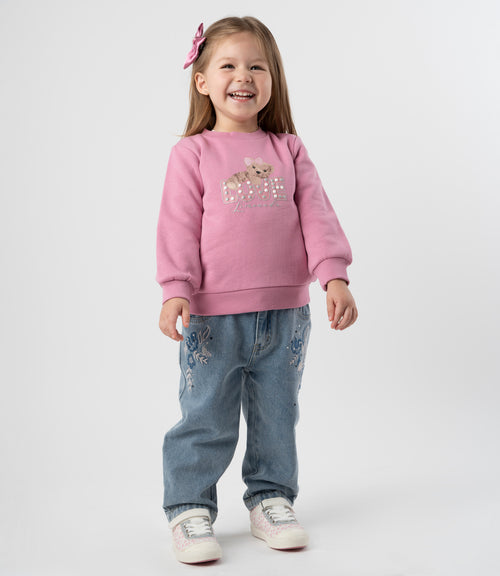 Jeans bebé con flores