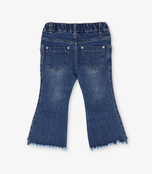 Jeans bebé con flores 3 meses / Azul Marino