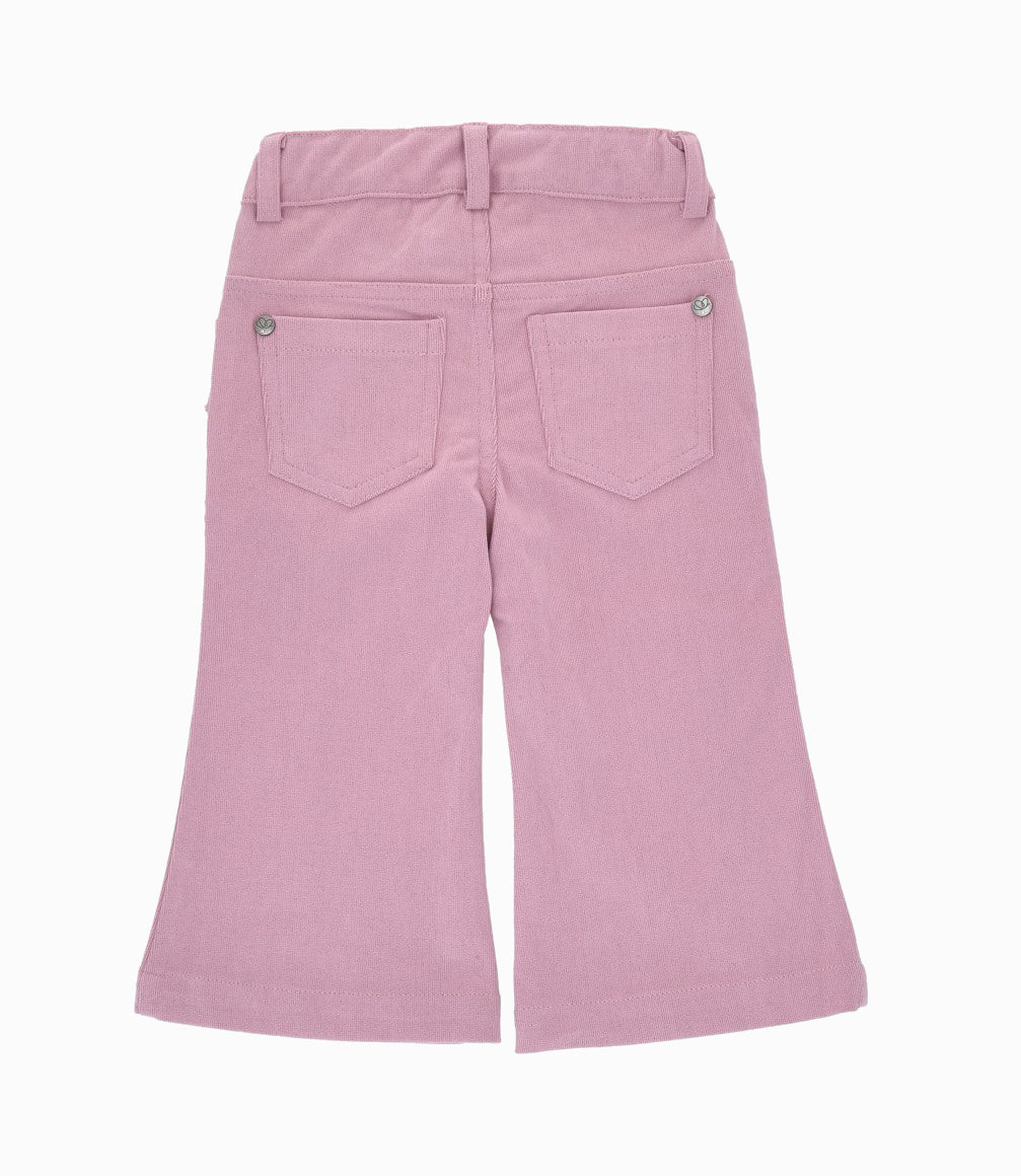 Pantalón bebé wide leg 3 meses / Palo Rosa