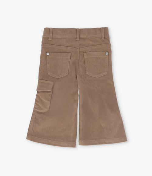 Pantalón bebé de cotelé con brillos 3 meses / Café