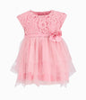 Vestido Con Tul Bebé Niña Rosado