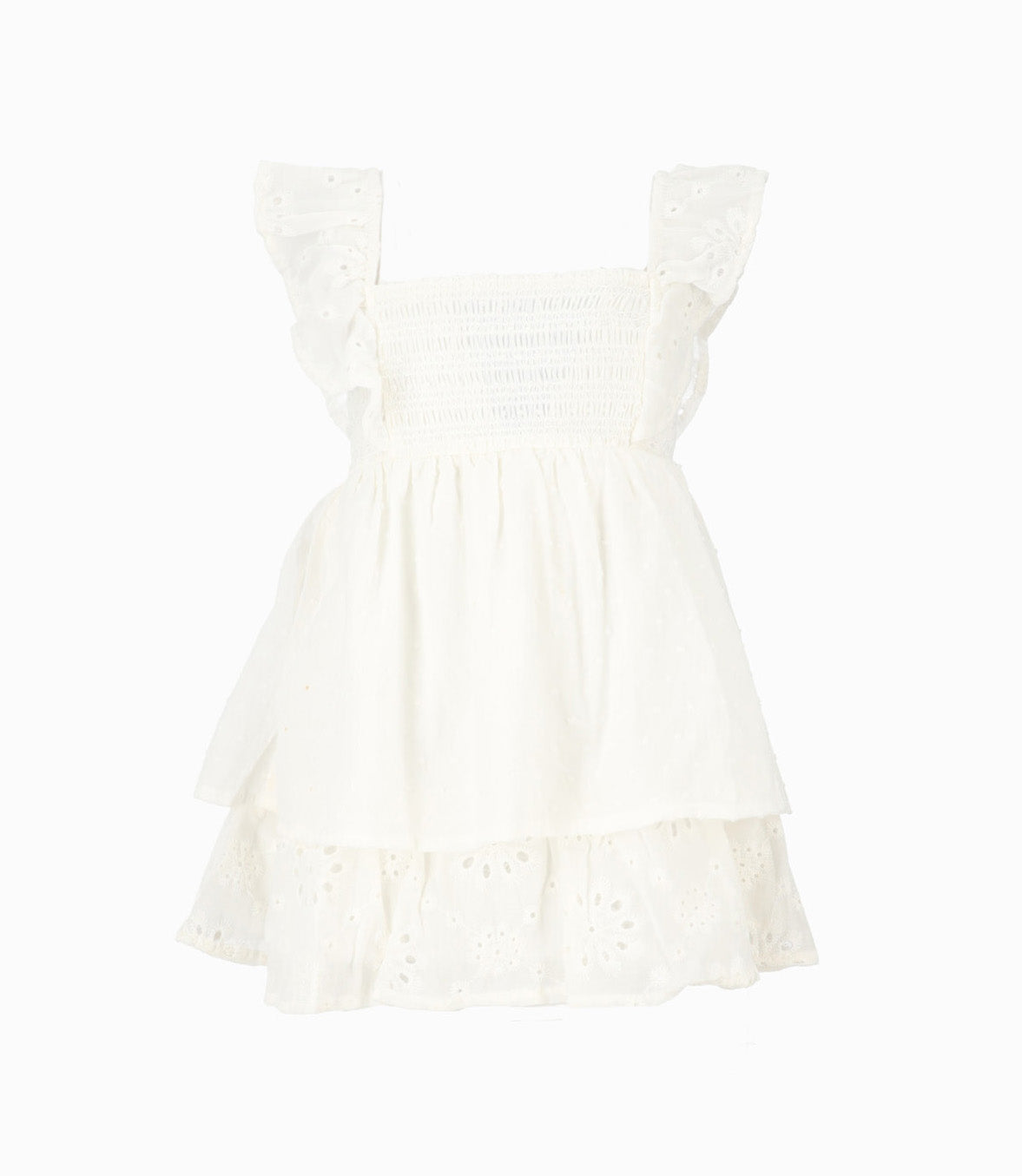 Vestido Con Capas Bebé Niña Crudo Limonada 3 meses / Crudo