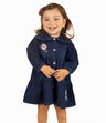 Vestido Bebé Niña Con Bordado Denim Azul