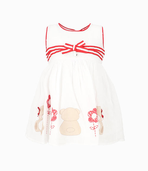 Vestido Bebé Con Oso 3 meses / Rojo