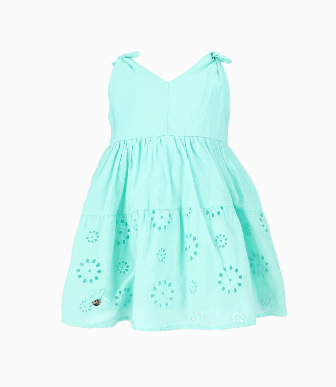 Vestido Bebé Con Flores 3 meses / Menta