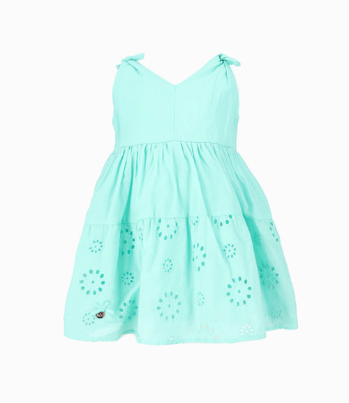 Vestido Bebé Con Flores 3 meses / Menta