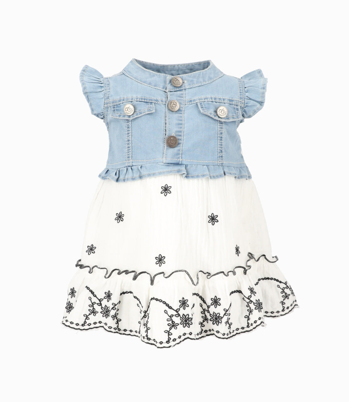 Vestido Bebé Con Vuelos 3 meses / Celeste