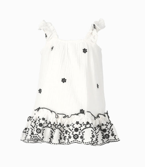 Vestido Bebé Floreado 3 meses / Negro