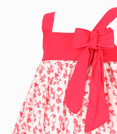 Vestido Bebé Floreado 3 meses / Frambuesa