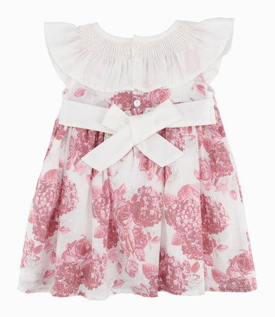 Vestido Bebé Floreado 3 meses / Palo Rosa