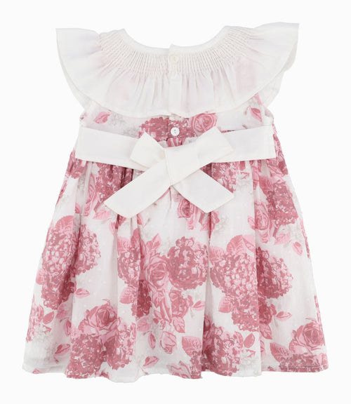 Vestido Bebé Floreado 3 meses / Palo Rosa