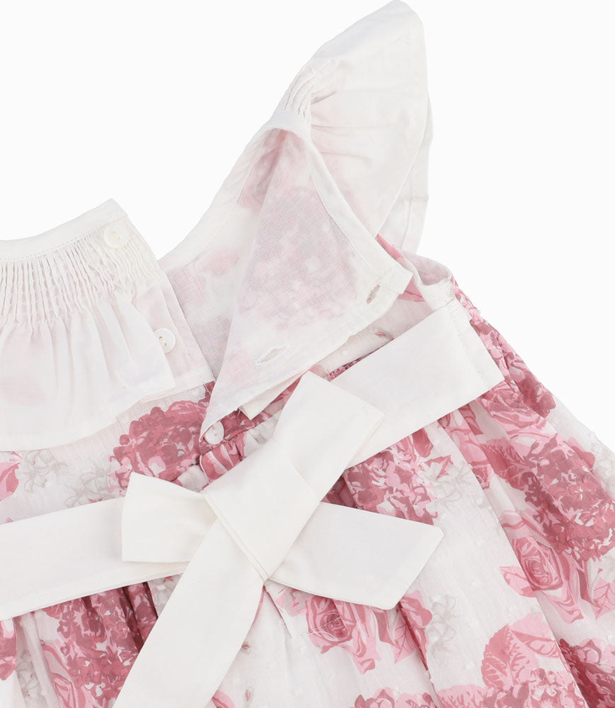 Vestido Bebé Floreado 3 meses / Palo Rosa