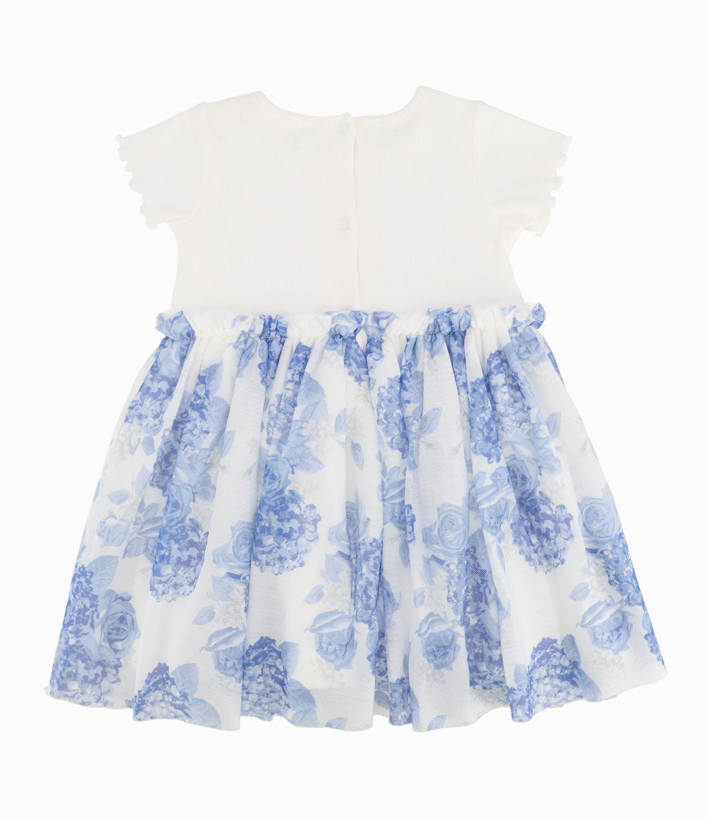 Vestido Bebé Con Flores 3 meses / Celeste