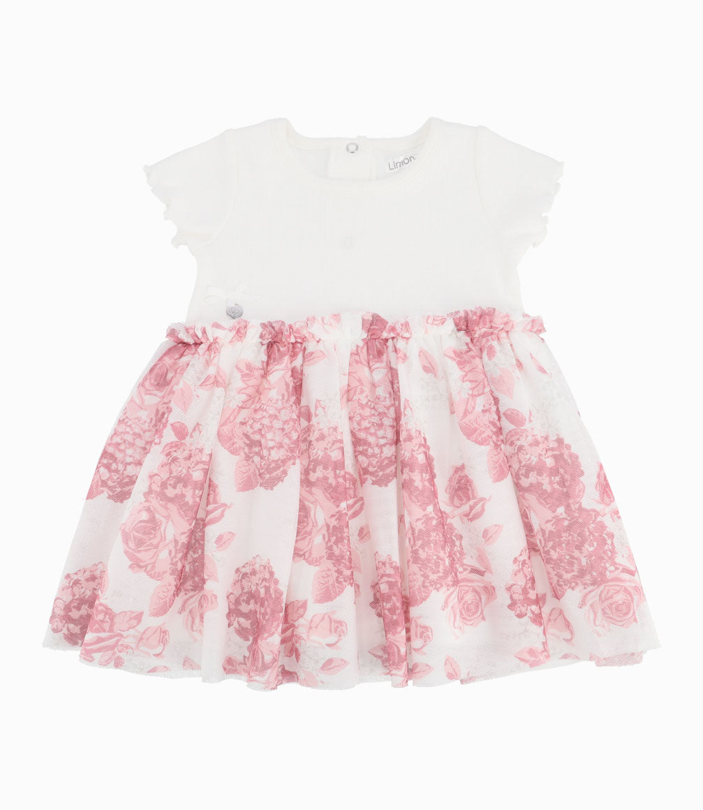 Vestido Bebé Con Flores 3 meses / Palo Rosa