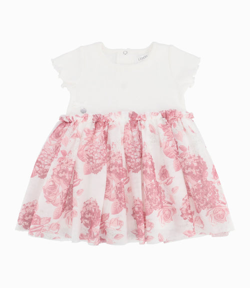 Vestido Bebé Con Flores 3 meses / Palo Rosa