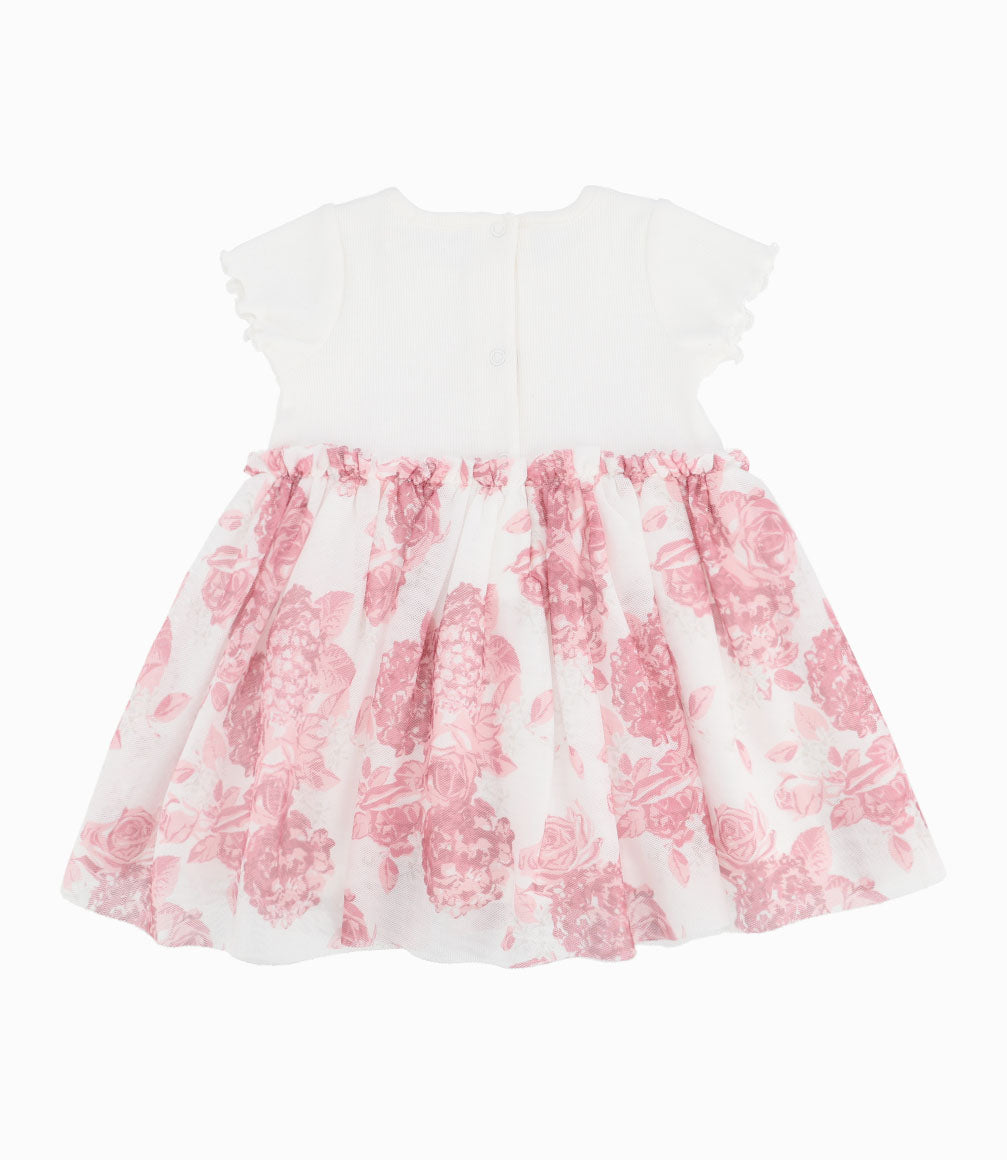 Vestido Bebé Con Flores 3 meses / Palo Rosa