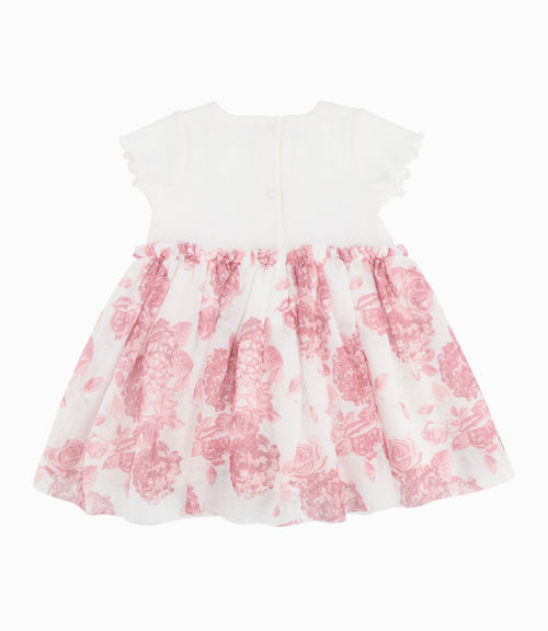 Vestido Bebé Con Flores 3 meses / Palo Rosa