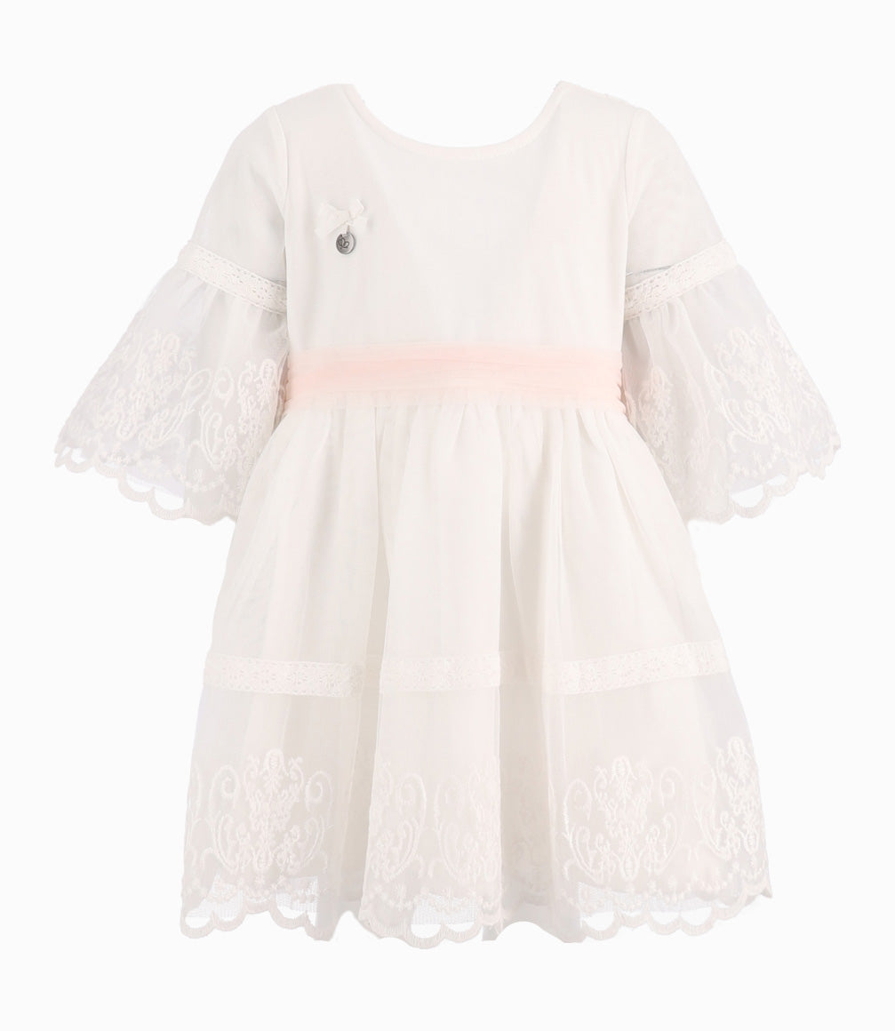 Vestido Bebé Con Lazo 3 meses / Blanco