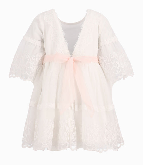 Vestido Bebé Con Lazo 3 meses / Blanco