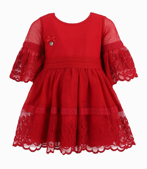 Vestido Bebé Con Lazo 3 meses / Rojo