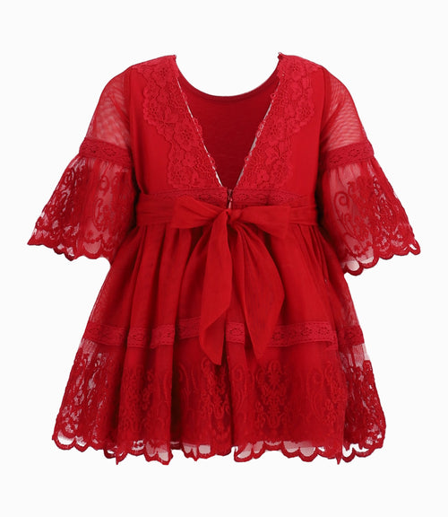 Vestido Bebé Con Lazo 3 meses / Rojo