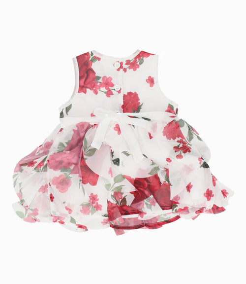 Vestido Bebé Con Vuelos Y Flores
