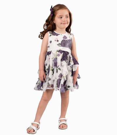 Vestido Bebé Con Vuelos Y Flores