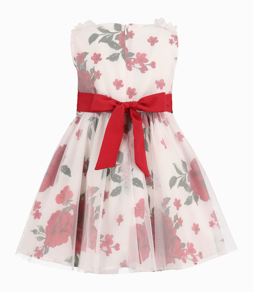 Vestido Bebé Con Flores 3 meses / Rojo