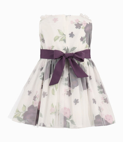 Vestido Bebé Con Flores 3 meses / Morado