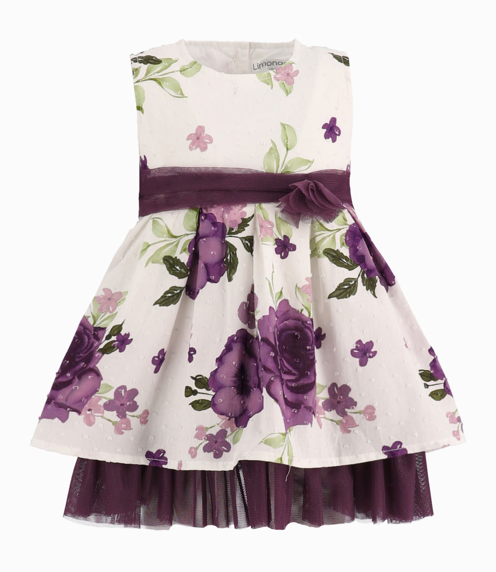 Vestido Bebé Floreado 3 meses / Morado