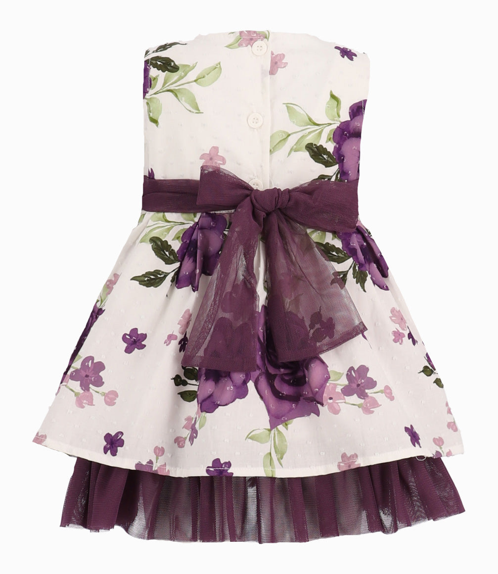 Vestido Bebé Floreado 3 meses / Morado