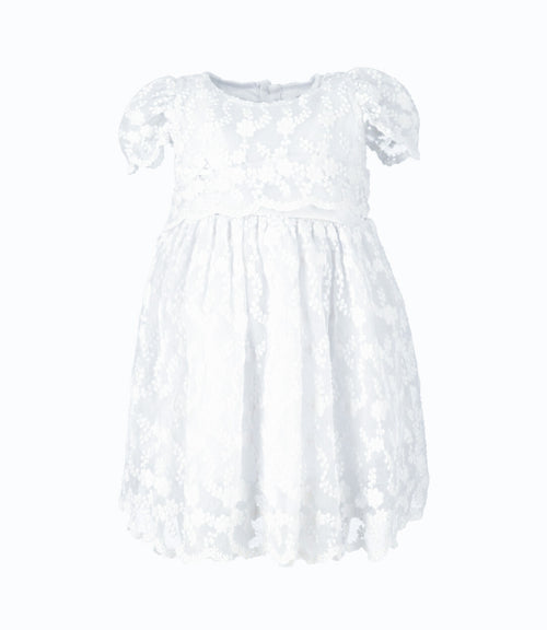 Vestido bebé de tul 3 meses / Blanco