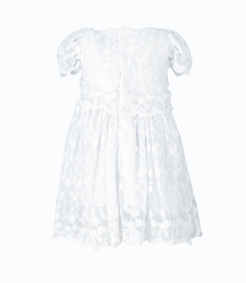 Vestido bebé de tul 3 meses / Blanco