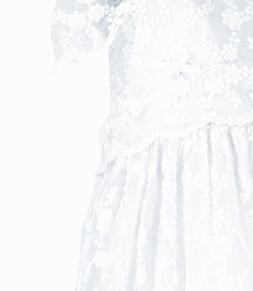 Vestido bebé de tul 3 meses / Blanco