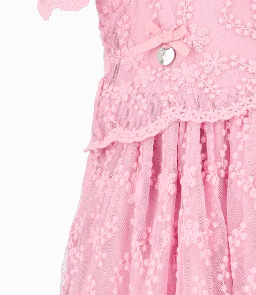 Vestido bebé de tul 3 meses / Palo Rosa