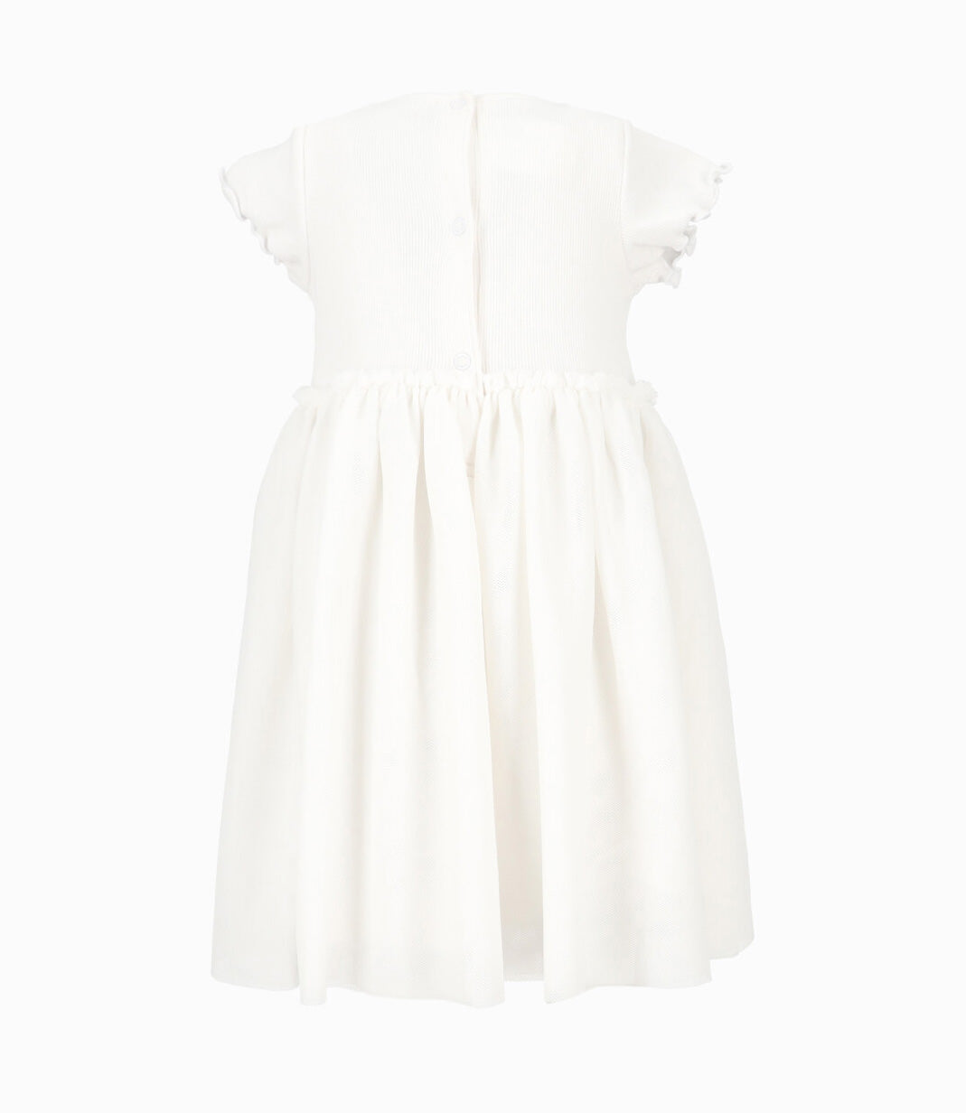 Vestido bebé con tul 3 meses / Blanco