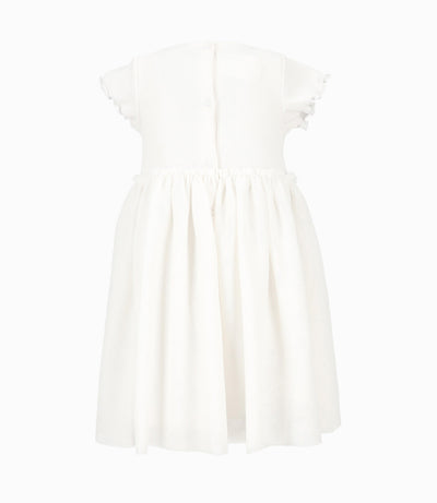 Vestido bebé con tul 3 meses / Blanco