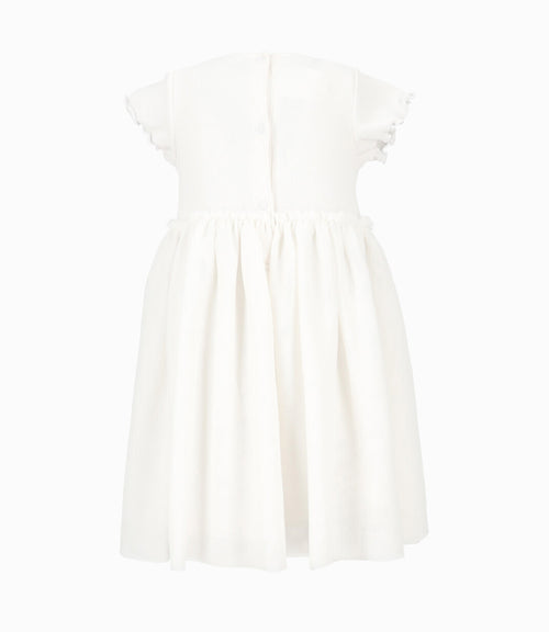 Vestido bebé con tul 3 meses / Blanco