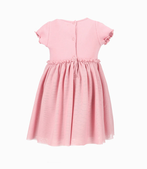 Vestido bebé con tul 3 meses / Palo Rosa