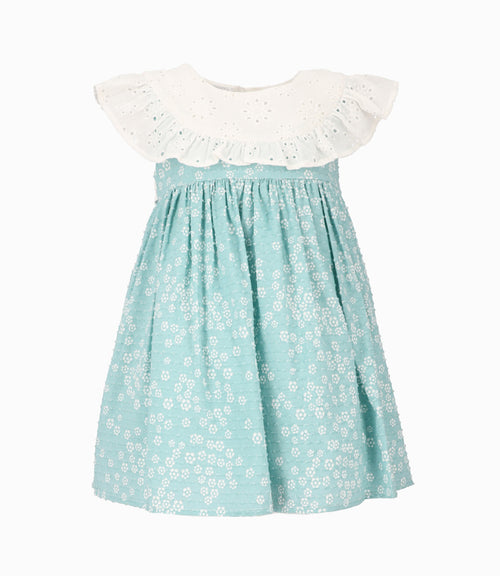 Vestido bebé con encaje en el pecho 3 meses / Menta