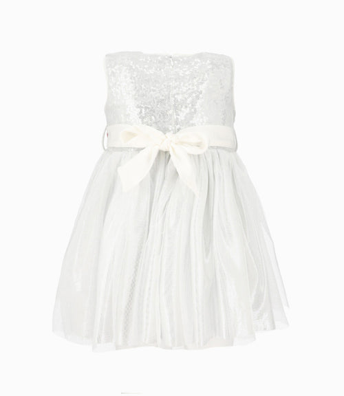 Vestido bebé niña con tul 3 meses / Blanco