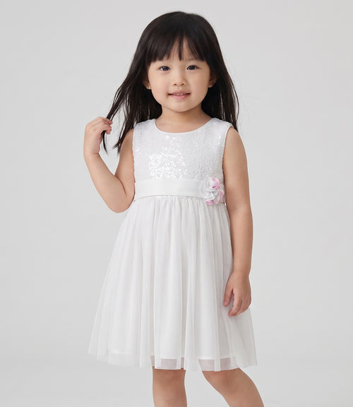 Vestido bebé niña con tul 3 meses / Blanco