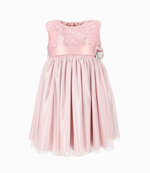 Vestido bebé niña con tul 3 meses / Palo Rosa