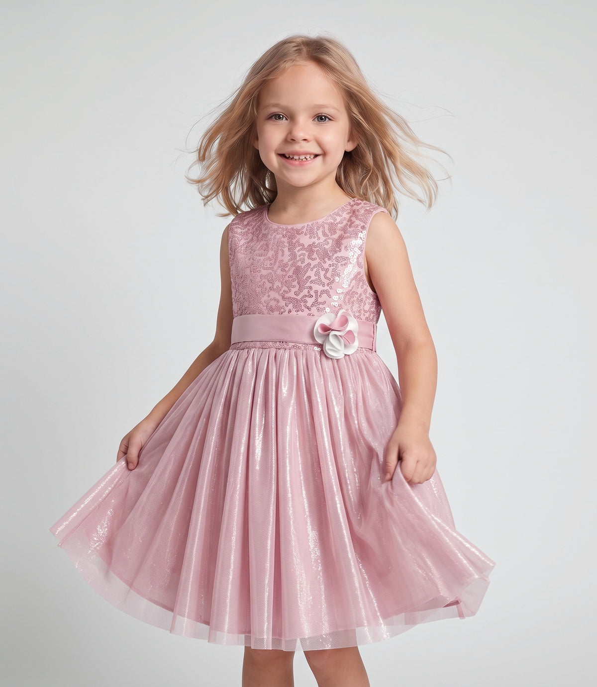 Vestido bebé niña con tul 3 meses / Palo Rosa