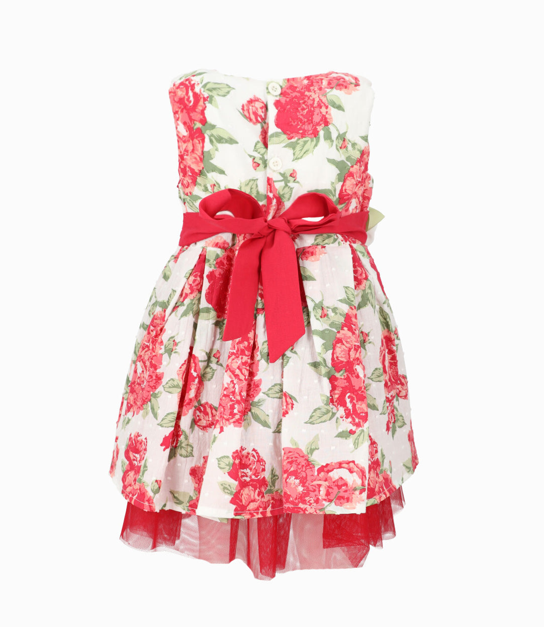 Vestido bebé niña con lazo 3 meses / Rojo