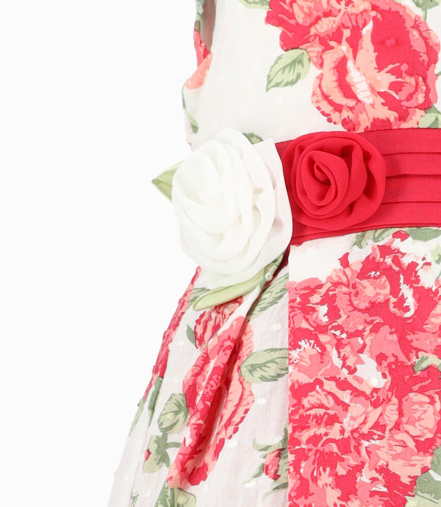 Vestido bebé niña con lazo 3 meses / Rojo