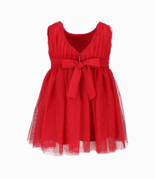 Vestido bebé niña con perlas 3 meses / Rojo