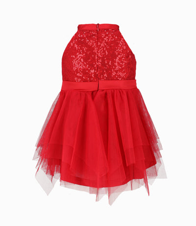 Vestido bebé niña con perlas 3 meses / Rojo